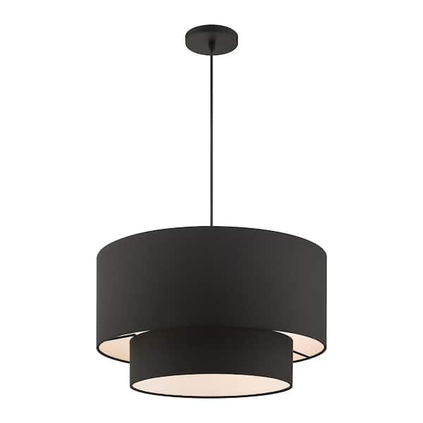 Hillcott 3 Light Black Pendant