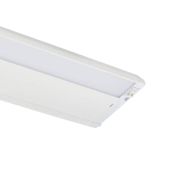 4U Series 22 in. 2700K LED Textured White Under Cabinet Light with Frosted Diffuser