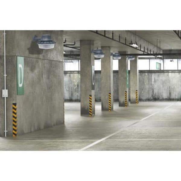 350-Watt Equivalent Gray Integrated LED Outdoor Area Light Wall/Pole Mountable with Dusk to Dawn Control