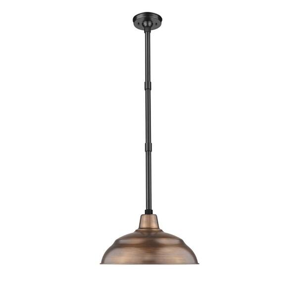 R Series 1-Light 17 in. Copper Hardwired Warehouse Shade (1-Pack)