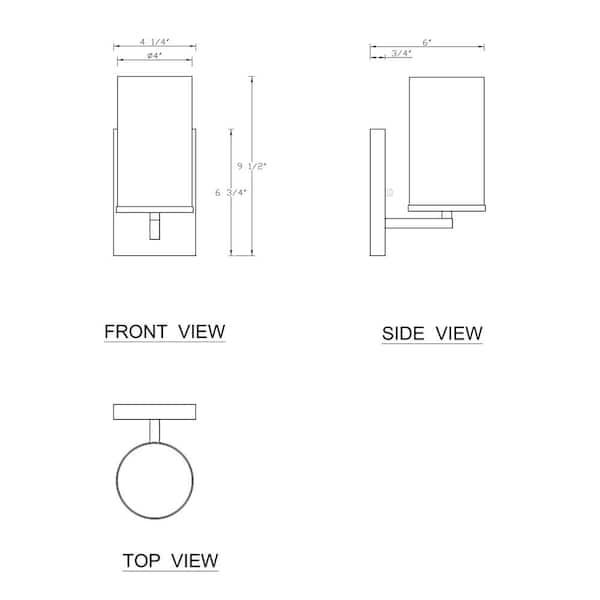 1-Light Oil-Rubbed Bronze Wall Sconce with Clear Glass Shade