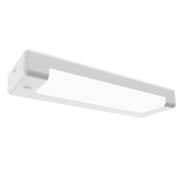 7.5 in. Battery Operated LED White Rechargeable 4000K Cool White Under Cabinet Light (4-Pack)