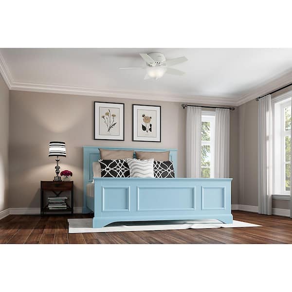 Newsome 42 in. LED Indoor Low Profile Fresh White Ceiling Fan with Light Kit