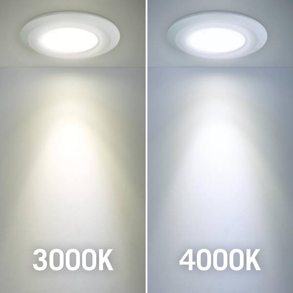 Wafer Thin Warm White, 2700K, Integrated LED Under Cabinet Puck Light Silver