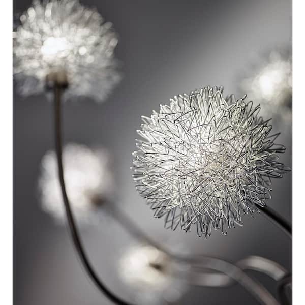 Pom Pom 68 in. Satin Steel Floor Lamp