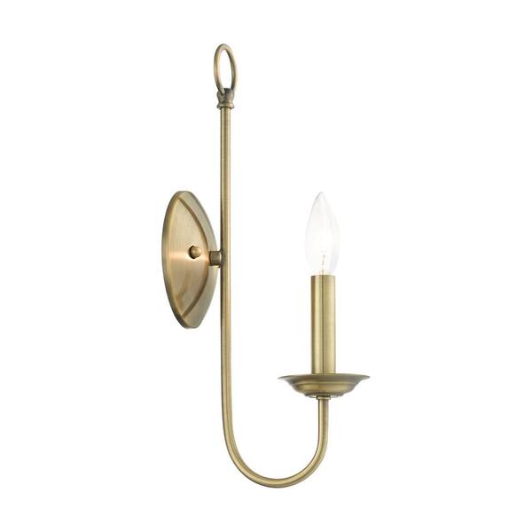 Estate 1 Light Antique Brass Sconce
