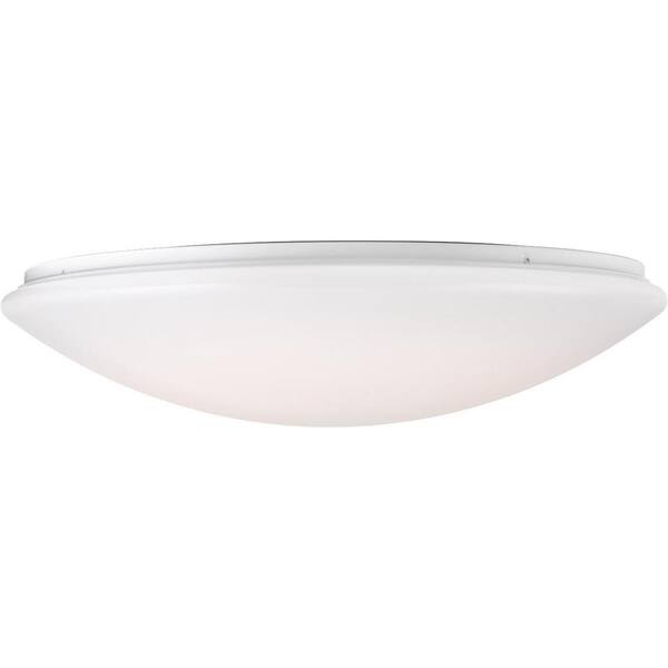 Drums and Clouds Collection 28-Watt White Integrated LED Flush Mount