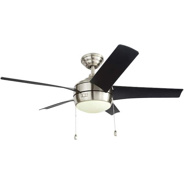 Windward 44 in. LED Brushed Nickel Ceiling Fan with Light Kit