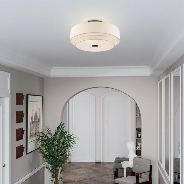 Meridian 6 Light English Bronze Semi Flush Mount