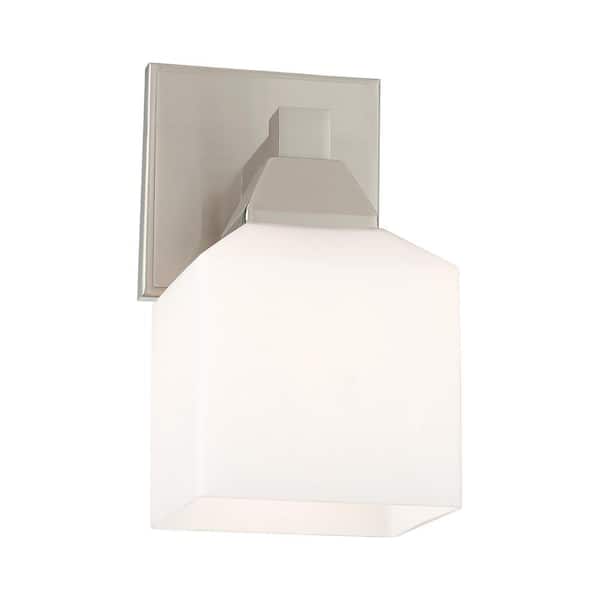 Aragon 1 Light Brushed Nickel Wall Sconce