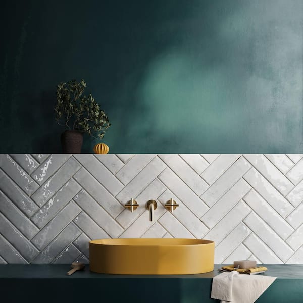 Moze Gray 3 in. x 12 in. 9 mm Ceramic Wall Tile (22-Piece) (5.38 sq. ft./ Box)