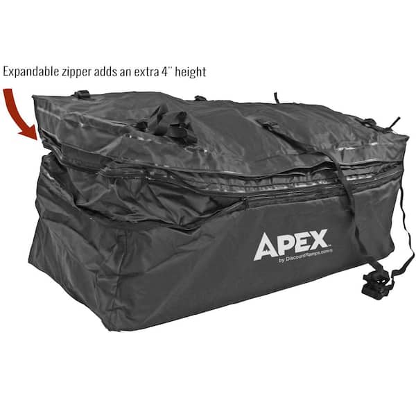48 in. Waterproof Hitch Cargo Carrier Rack Bag with Expandable Height