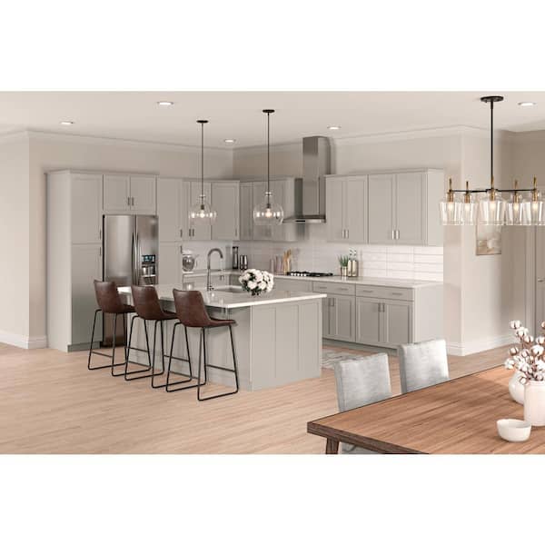 Westfield Dusk Gray Shaker Stock Assembled Base Kitchen Cabinet (24 in. W x 23.75 in. D x 35 in. H)