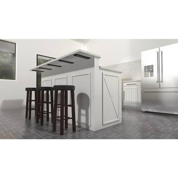 11 in. Black Steel Knee Wall Countertop Support Bracket