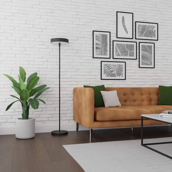 36-Watt Wi-Fi Smart Black Multicolor Changing RGB Tunable White LED Integrated Floor Lamp, No Hub Required