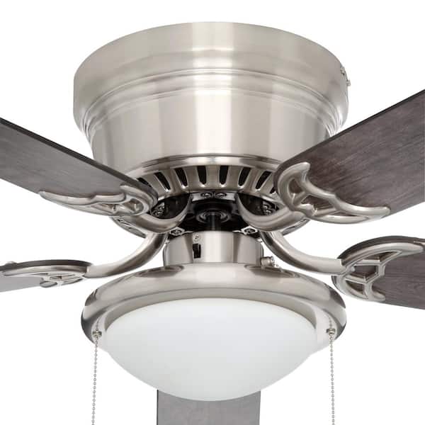 Hugger 56 in. LED Brushed Nickel Ceiling Fan