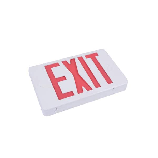 14-Watt Equivalent Integrated LED White Exit Sign with Ni-Cad 4.8-Volt Battery