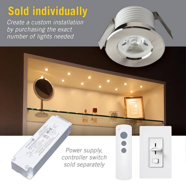Mini-Recessed LED Puck Light Bright White (4000K)