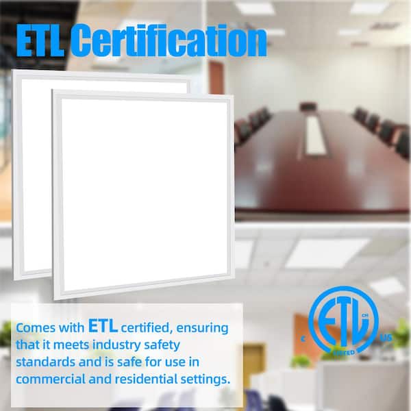 2 ft. x 2 ft. 5800 Lumens Integrated LED Flat Panel Light 5000K Bright White Dimmanle 0-Volt-10-Volt (16-Pieces)