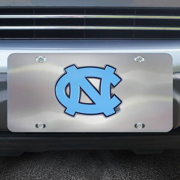6 in. x 12 in. NCAA University of North Carolina - Chapel Hill Stainless Steel Die Cast License Plate