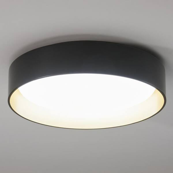 17.71 in. 1-Light Creative Design Simple Drum 25-Watt Integrated LED Flush Mount Ceiling Lighting