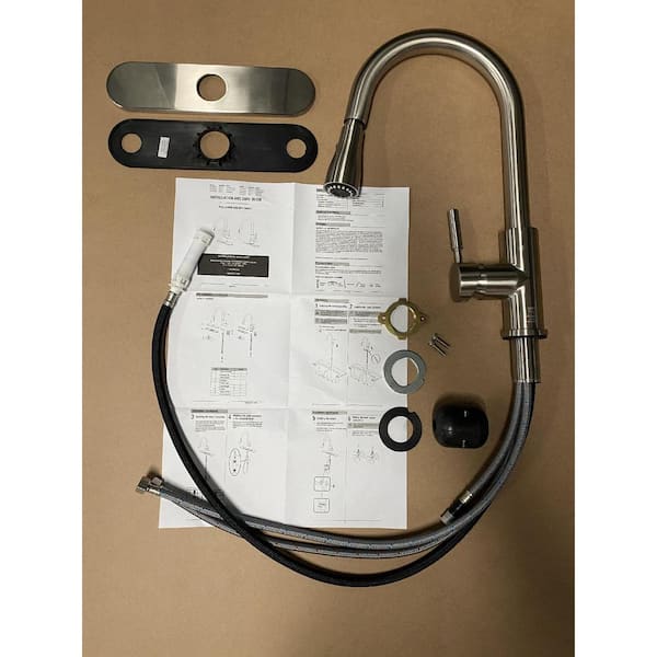 Garrick Single-Handle Pull-Down Sprayer Kitchen Faucet in Brushed Nickel