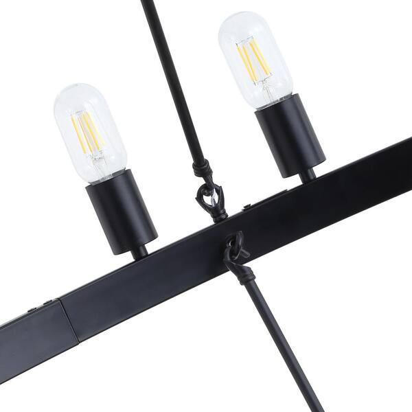 47.2 in. 36-Light Farmhouse Black 2-Tier Wagon Wheel Candle Chandelier Round Industrial Pendant Lighting