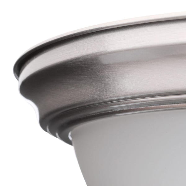 13 in. 2-Light Brushed Nickel Flush Mount (2-Pack)