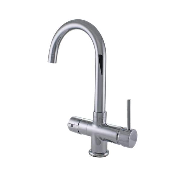 14 in. 1-Handle Hot and Cold Water Dispenser Faucet with Instant Hot Water Tank, Polished Chrome