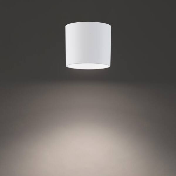 Downtown 1-Light White LED Outdoor Flush Mount Light with Selectable CCT