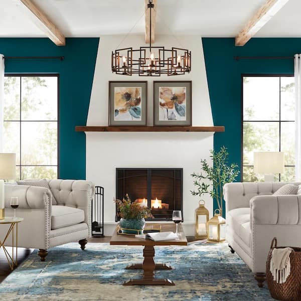 Jeffrey 29 in. Brass Gold/White Metal/Marble LED Table Lamp