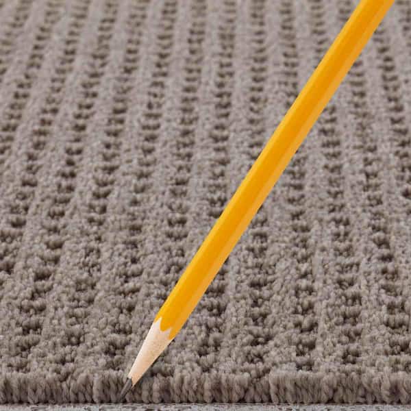 Game Face  - Mist - Gray 31 oz. Triexta Texture Installed Carpet