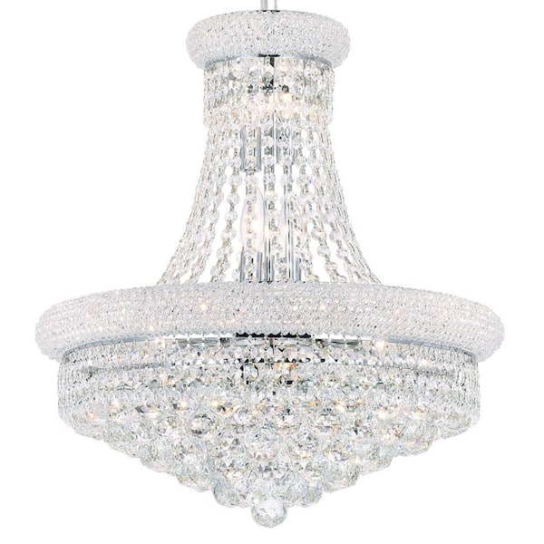 Empire 14-Light Down Chandelier With Chrome Finish