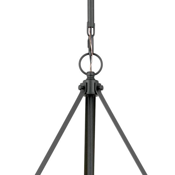 Delano 18 in. W 3-Light Globe Pendant Matte Black Clear Glass