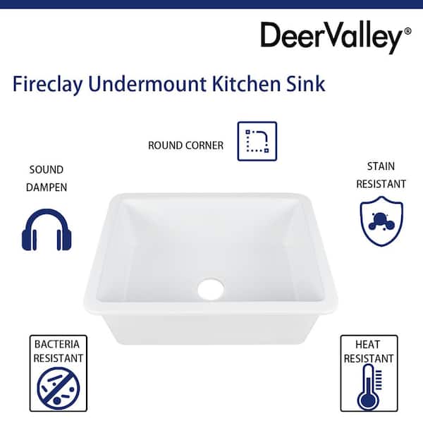 Glen White Rectangular Fireclay 27 in. Single Bowl Undermount/Drop-In Kitchen Sink with Basket Strainer and Sink Grid