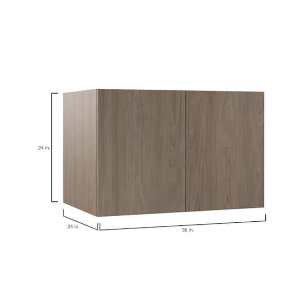 Designer Series Edgeley Assembled 36x24x24 in. Deep Wall Bridge Kitchen Cabinet in Driftwood