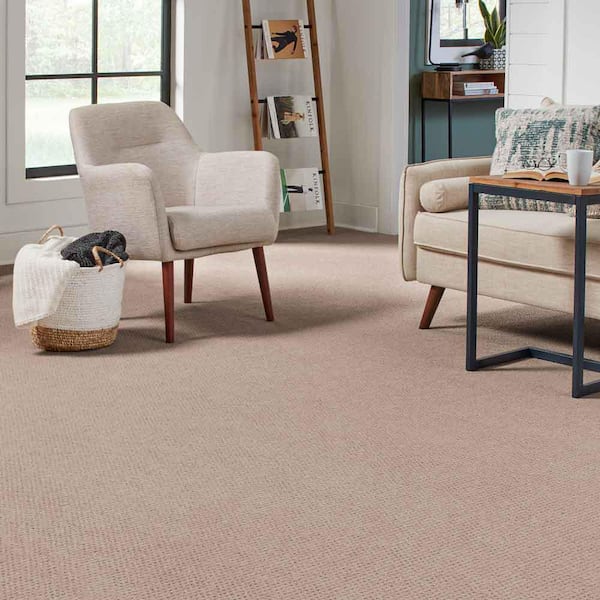 Game Face  - Natural - Beige 31 oz. Triexta Texture Installed Carpet