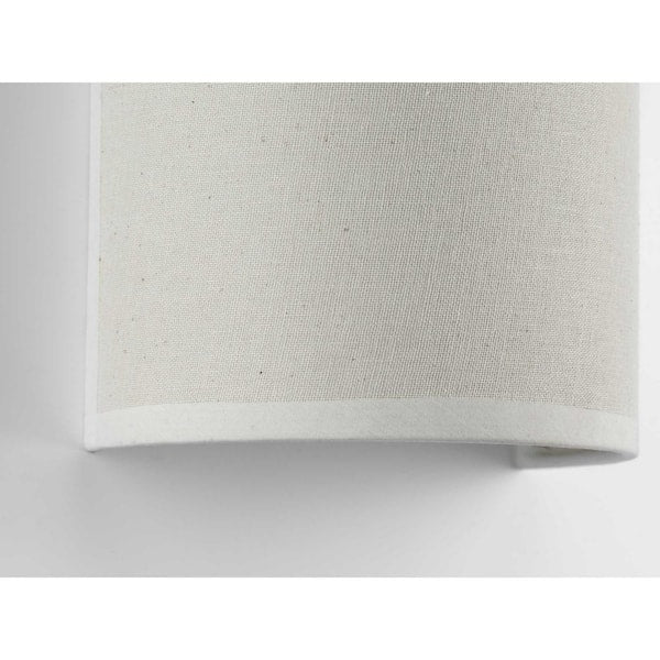 Inspire Collection 9-Watt White Linen Integrated LED Hallway Wall Sconce