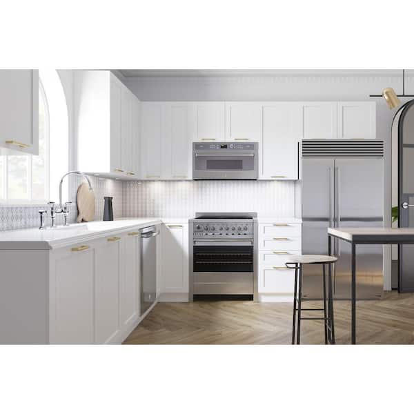Quick Assemble Modern Style with Soft Close, White Shaker Wall Kitchen Cabinet, 2 Door (30 in W x 12 D x 36 in H)