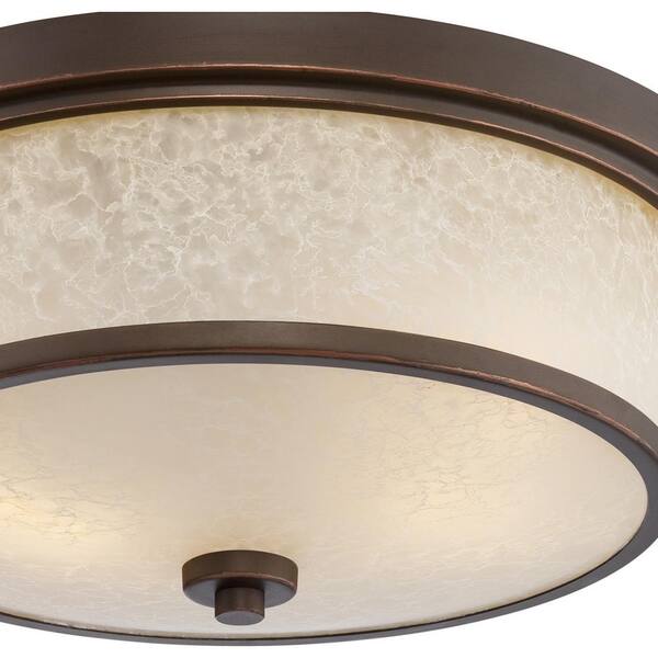 9.8-Watt Mahogany Bronze Integrated LED Ceiling Flushmount