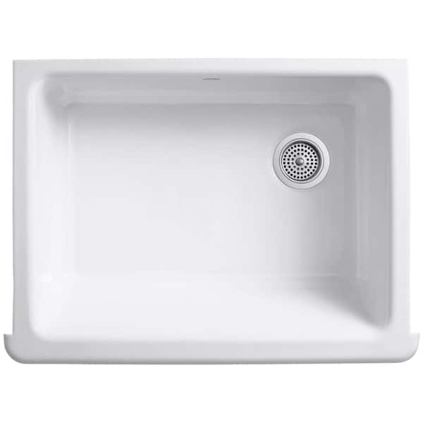 Whitehaven Farmhouse Undermount Apron Front Cast Iron 30 in. Self-Trimming Single Bowl Kitchen Sink in White