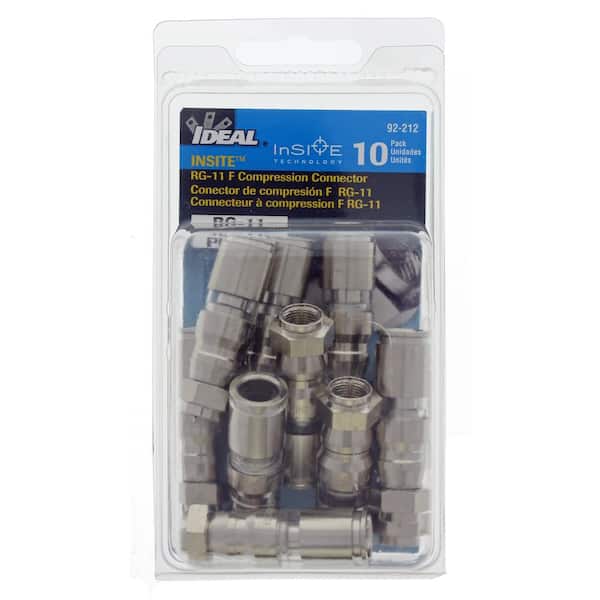 RG11 Plenum F Compression Connector (10-Pack)