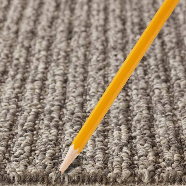 Finton  - Foil - Gray 24 oz. SD Polyester Loop Installed Carpet