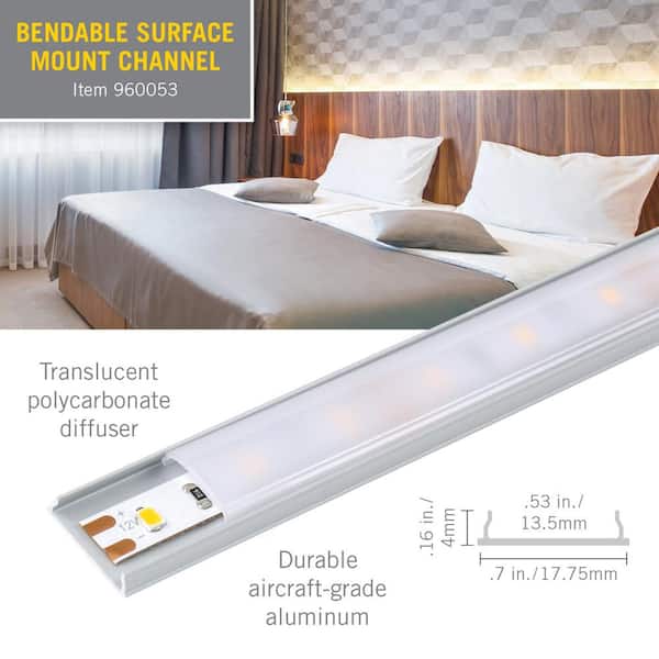 Bendable Surface Mount Tape Light Channel LED Mounting Hardware 5-Pack