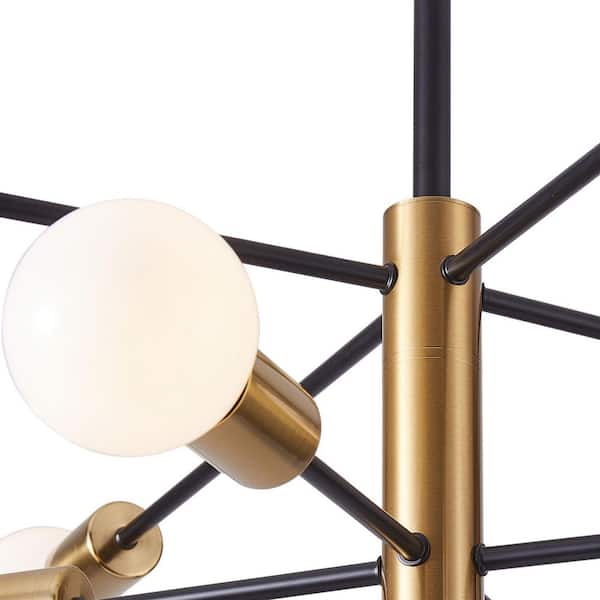 8-Light Modern Sputnik Gold Chandelier Industrial Pendant Ceiling Light