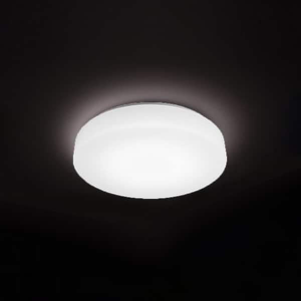Blo 13 in. 1-Light White LED Flush Mount