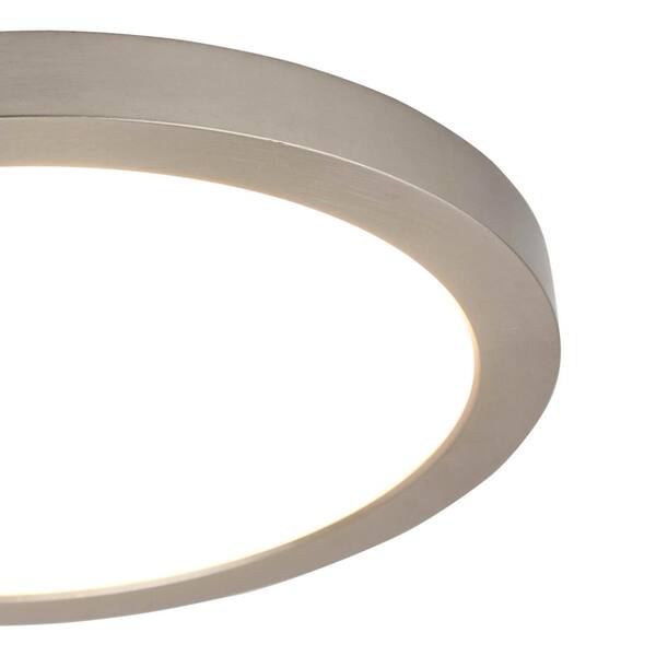Joy 15 in. W with 1-Light Brushed Nickel LED Flush Mount