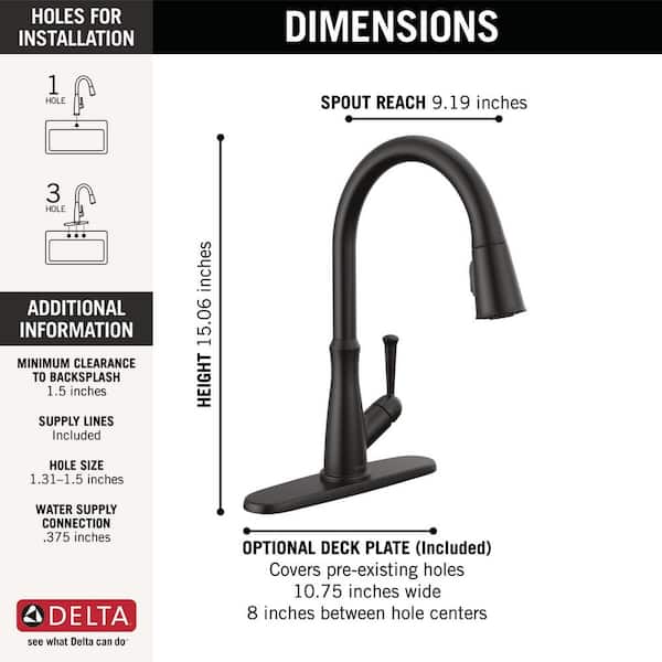 Westville Single Handle Pull Down Sprayer Kitchen Faucet in Matte Black