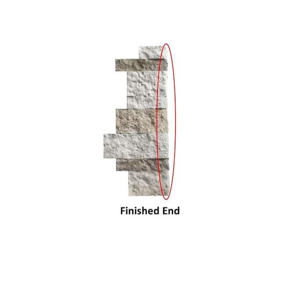 Autumn Mountain Brown 2 - 4 in. x 4 - 10 in. Cement Standard Corner/Finished End Wall Tiles (7.25 sq. ft./case)