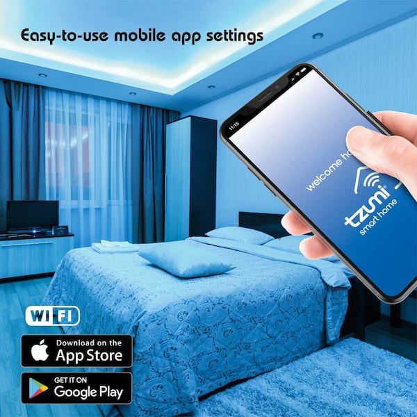 Aura LED 10-Watt Equivalent 16 ft. Wifi Enabled Smart LED Night Light Strip  (1-Strip)